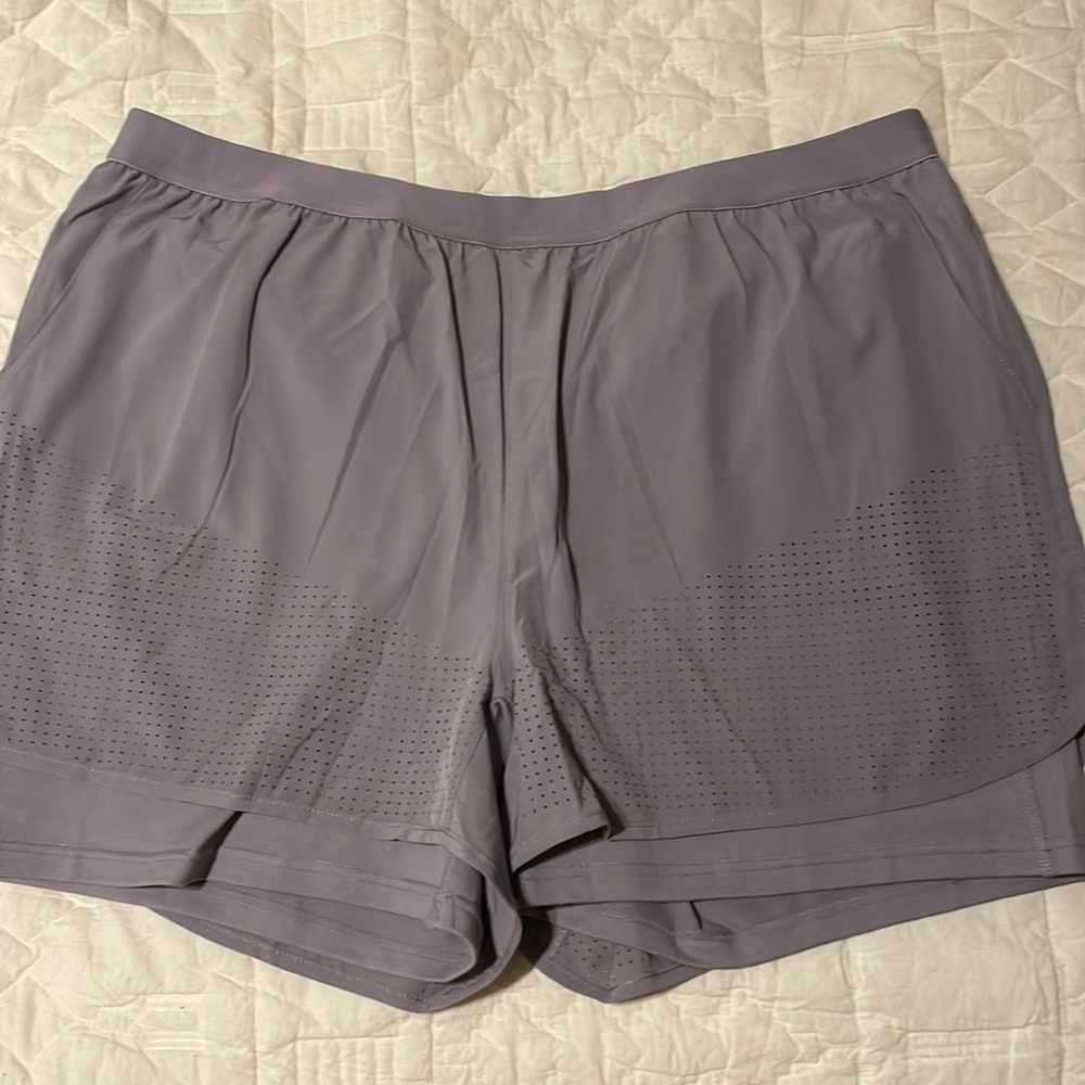 Mono B purple athletic shorts. Size 2XL